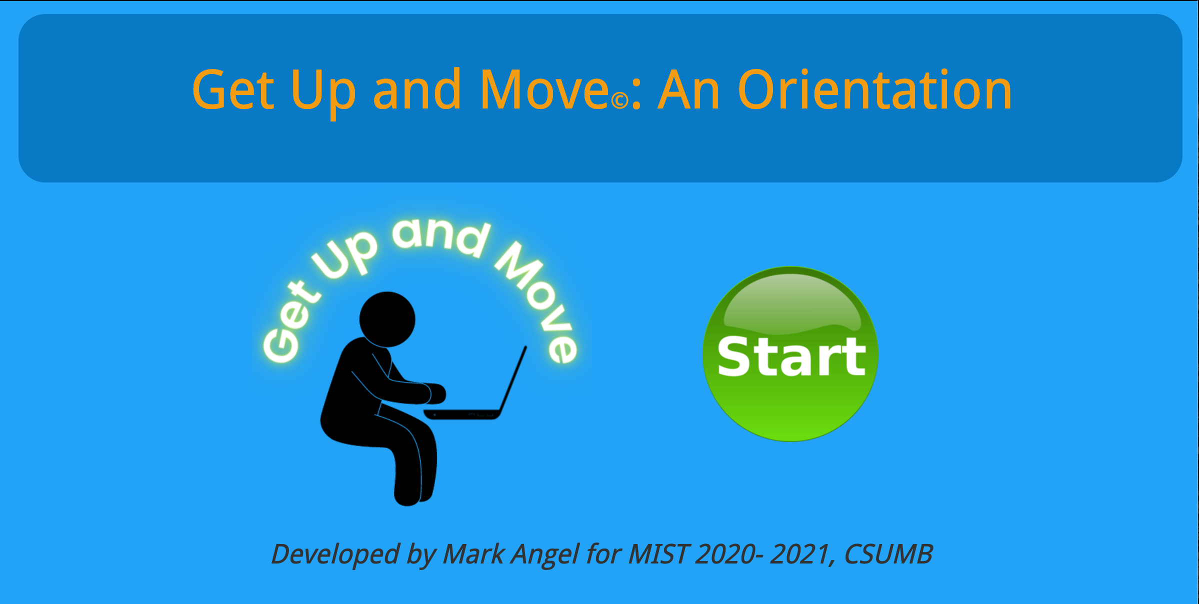 Get up and move orientation course